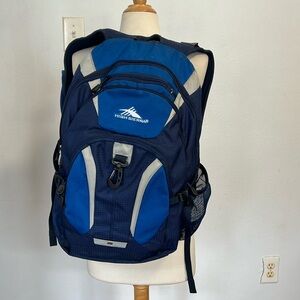 High Sierra Blue Laptop 19" Computer Padded Backpack Bag